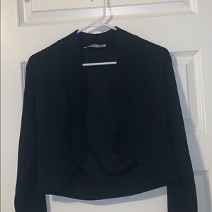 Black cropped cardigan